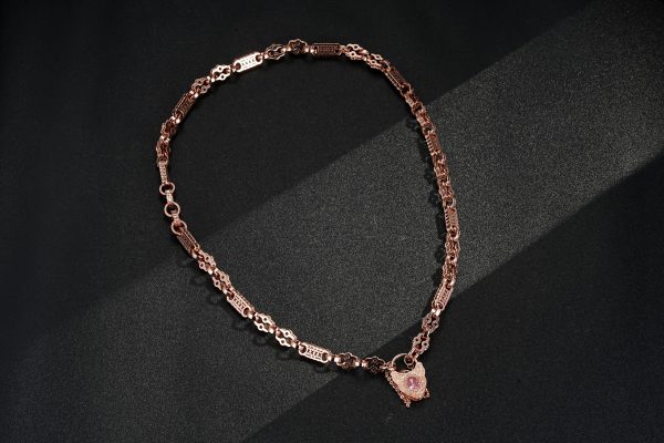 Rose Gold Premium Medium Stars and Bars with Pink Lock Set - Image 4