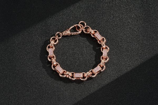 Premium Rose Gold and Pink Gypsy Bracelet - Image 3