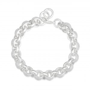 12mm Iced-Out Silver Belcher Bracelet - Rhodium Plated