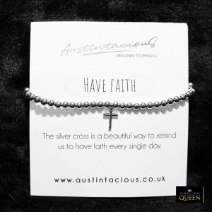"Have Faith" Sterling Silver Beaded Bracelet
