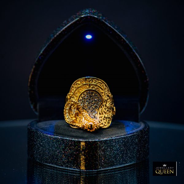 Premium Waterproof CZ Saddle Ring Gold Filled