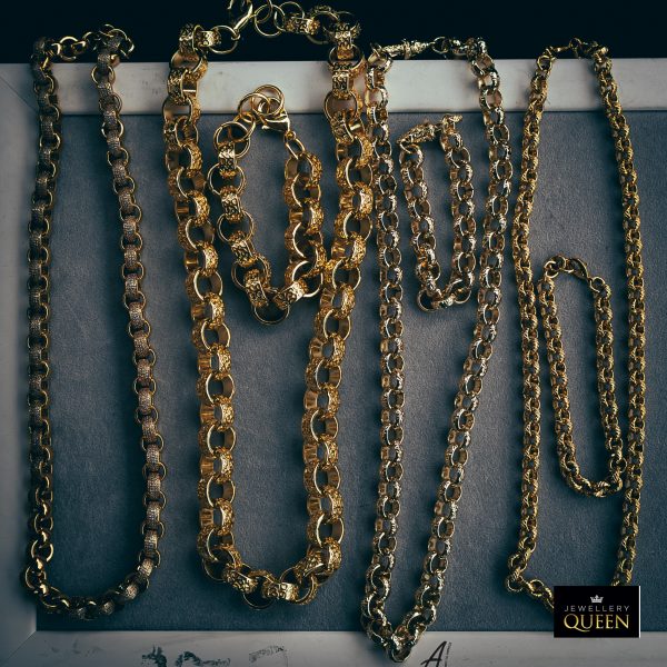 Luxury 24 Inch 12mm Gold-Filled Belcher Necklace with Albert Clasp - Image 3