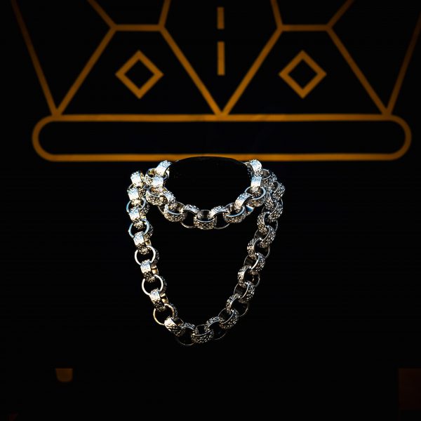 15mm Silver Belcher Bracelet with Albert Clasp - Image 2