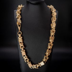 15mm Luxury Gold-Filled Lego Style Necklace