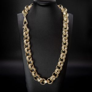 Premium 9ct Gold-Filled 15mm Belcher Necklace with Albert Clasp
