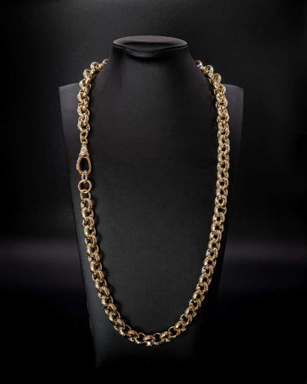 Luxury 12mm 16-Inch Child's Belcher Chain with Albert Clasp