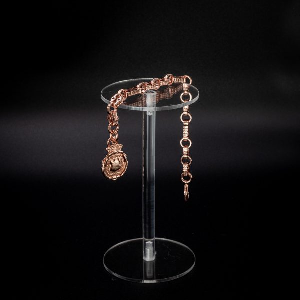 Medium Gold-Filled 7mm Stars and Bars Bracelet with Shield - Rose