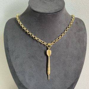 Premium gold filled Dart pendant and 5mm belcher chain