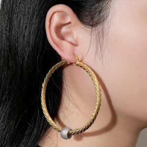 XL Large 65mm Ball Hoop Earrings