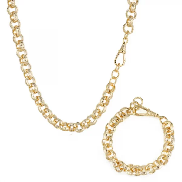 Luxury 12mm Adults/Teen Belcher Set with Albert Clasp 24 inch and 8 inch