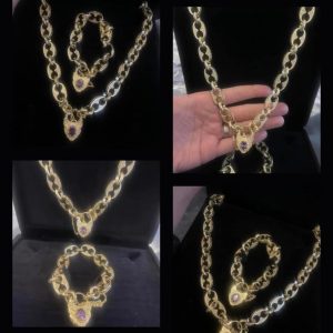 Button Set – 8-Inch Bracelet and 24-Inch Necklace