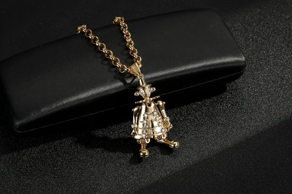 Luxury Clown Pendant with 5mm Belcher 22-Inch Chain