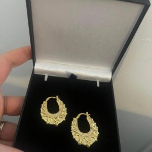 30mm Oval Creole Earrings