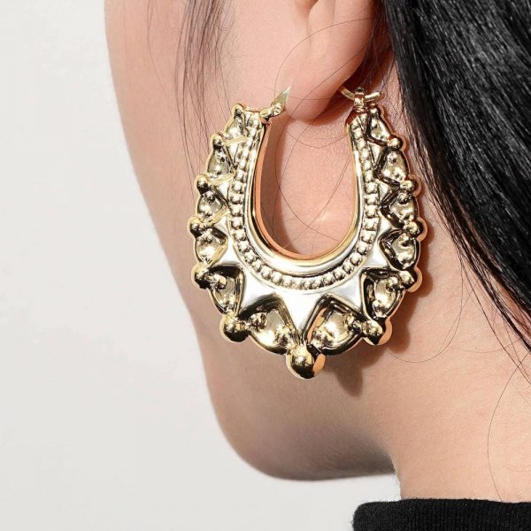 Premium Gold-Filled 48mm Oval Creole Earrings - Image 2