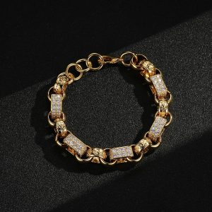 15mm Gold-Filled Gypsy Link Bracelet now with upgraded albert clasp