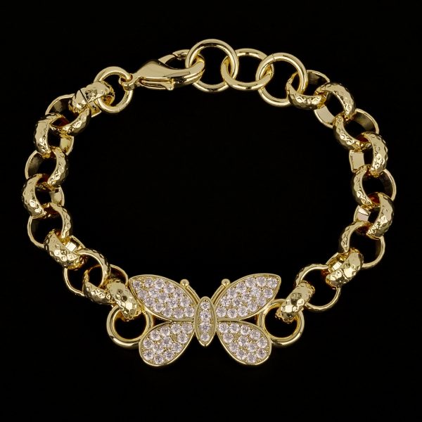 Ladies Butterfly Belcher bracelet