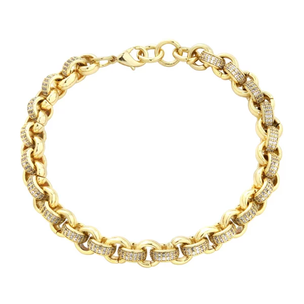 Premium Gold-Filled Children's Pink Stones Bracelet, 6mm - Adjustable