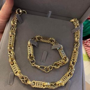 12mm Gold Chunky Stars and Bars