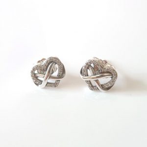 Sterling Silver Stunning Heart Infinity Studs - Boxed