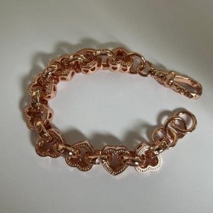 Premium Rose Gold Heart Belcher Bracelet 12mm