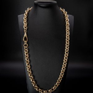 12mm belcher with albert clasp - 30 inch