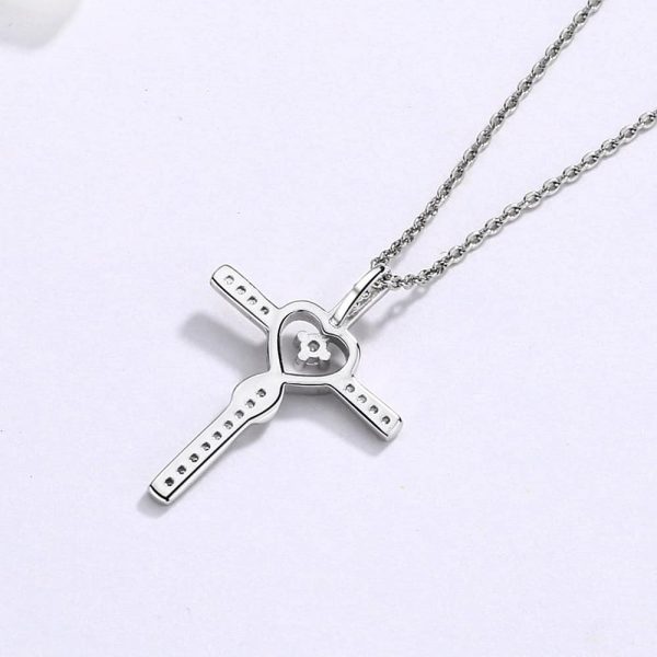 Sterling Silver Infinity Cross Necklace - Image 2