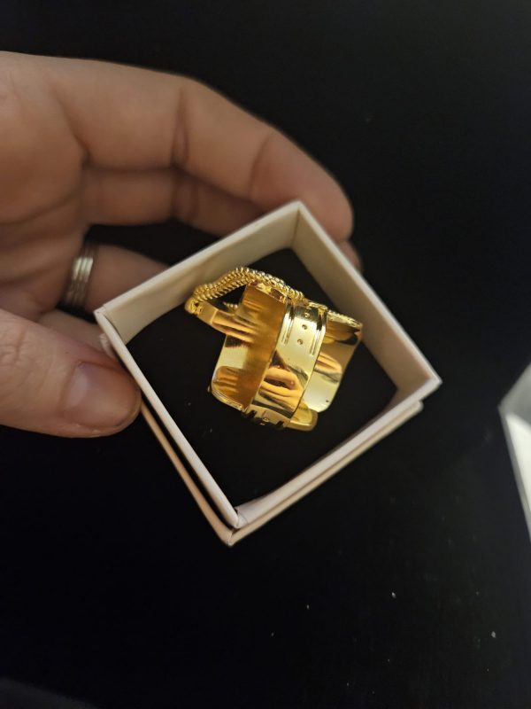 Premium Waterproof Horse Shoe Saddle Ring gold filled waterproof - Image 3