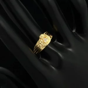 Kids Adjustable Gold Saddle Ring