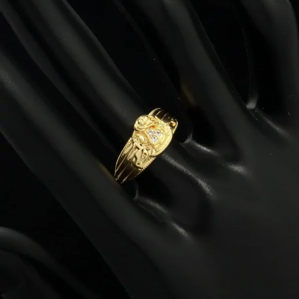Kids Adjustable Gold Saddle Ring