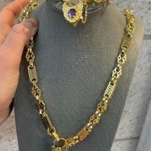 Medium Premium Gold-Filled Stars and Bars Necklace set