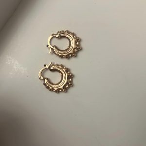 Rose Gold Baby 2cm Round Creole Earrings
