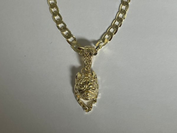 Premium Bulldog Pendant with Luxury 6mm Cuban Chain - Gold Filled - Image 3