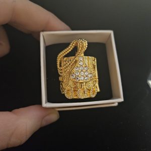 Premium Waterproof Horse Shoe Saddle Ring gold filled waterproof