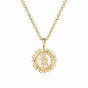 Premium St Christopher Pendant with 4mm Luxury Chain