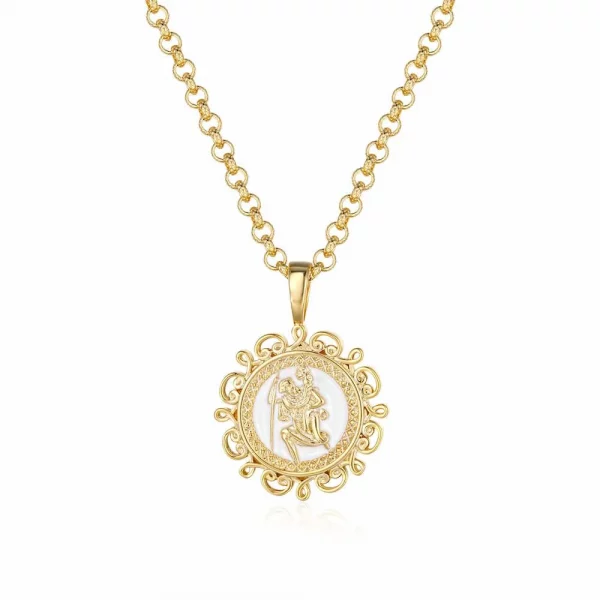 Premium St Christopher Pendant with 4mm Luxury Chain