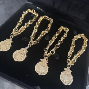 Premium Gold-Filled Stars and Bars with Shield 8mm