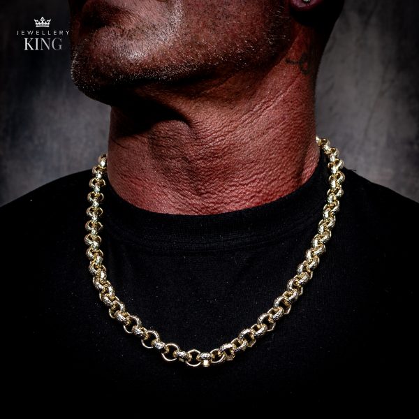 Luxury 24 Inch 12mm Gold-Filled Belcher Necklace with Albert Clasp - Image 2