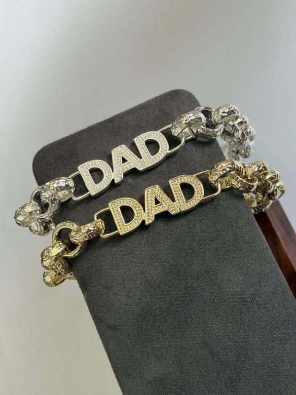 12mm Dad belcher silver - rhodium plated