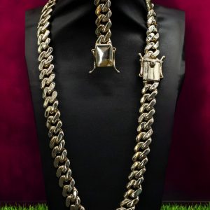 15mm premium cuban set - 9ct gold filled